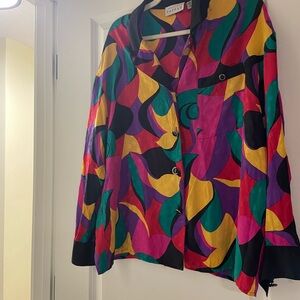 Adrianna Papell Multicolor Silk Jacket
